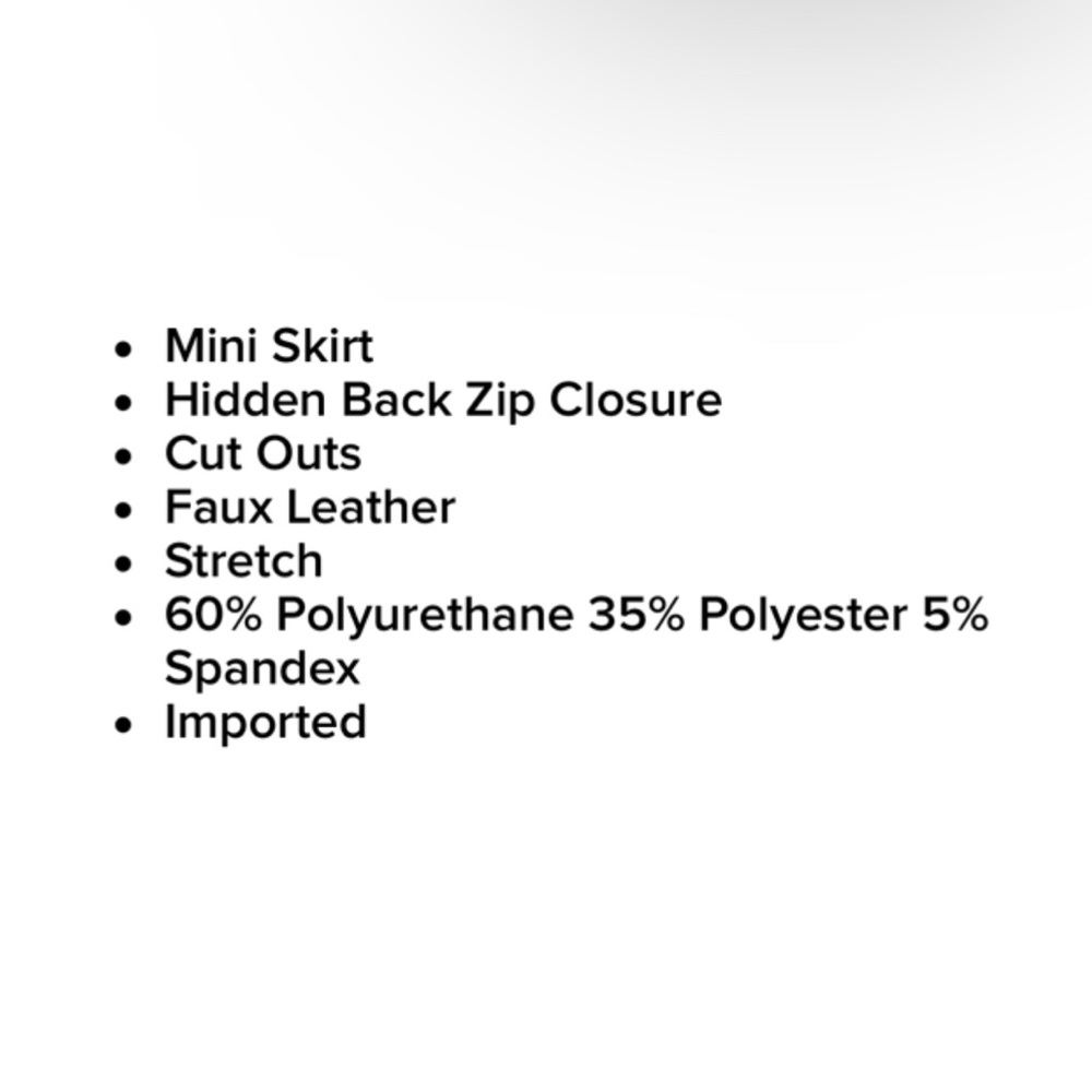 🎉$10 SALE!🎉 🖤NWT Fashion Nova Black Faux Leather Mini Skirt🖤 - Picture 4 of 4